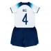 Maillot de foot Angleterre Declan Rice #4 Domicile vêtements enfant Monde 2022 Manches Courtes (+ pantalon court)
